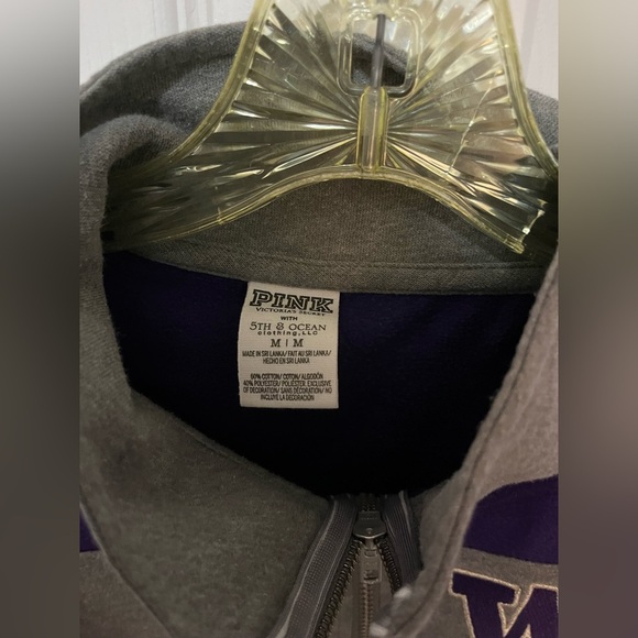 PINK Victoria's Secret Washington Huskies 1/4 Zip Medium - Picture 3 of 4